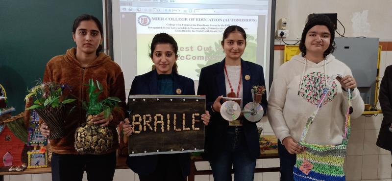 Inter-departmental competition on the theme “Best out of Waste”